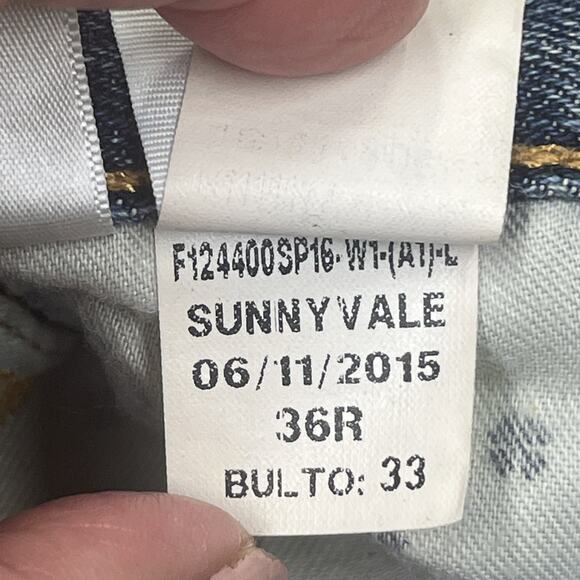 Lucky Brand 181 Jeans Relaxed Straight Blue Denim Men's 36X32 Y2K Retro Preppy - Picture 12 of 16